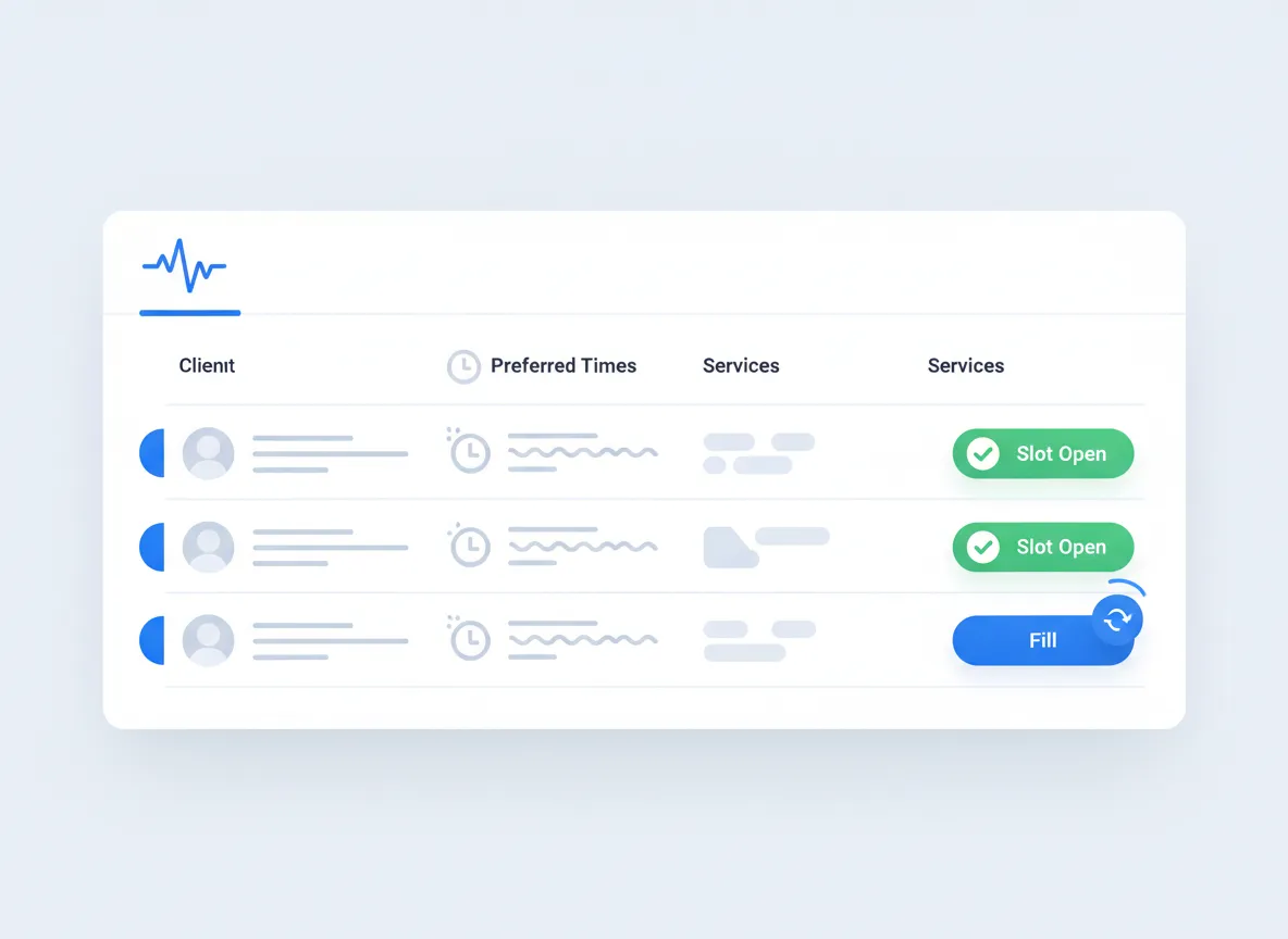 Waitlist management interface